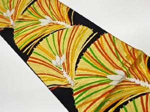 リサイクル　銀杏に松葉模様織出し袋帯